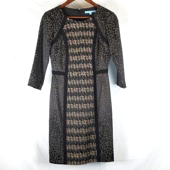 Antonio Melani Animal‎ Print Midi Sheath Dress - Picture 1 of 8